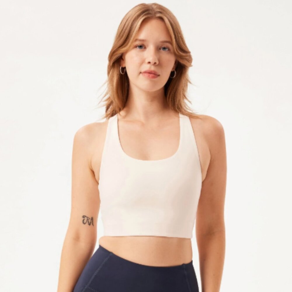 girlfriend collective Paloma Racerback Bra Ivory